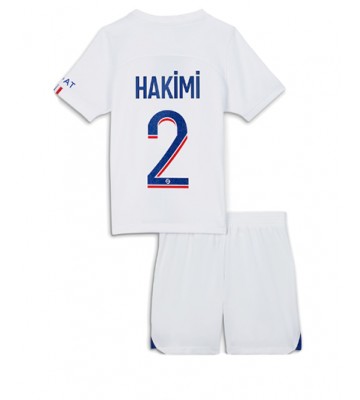 Paris Saint-Germain Achraf Hakimi #2 Tredjedraktsett Barn 2022-23 Kortermet (+ Korte bukser)